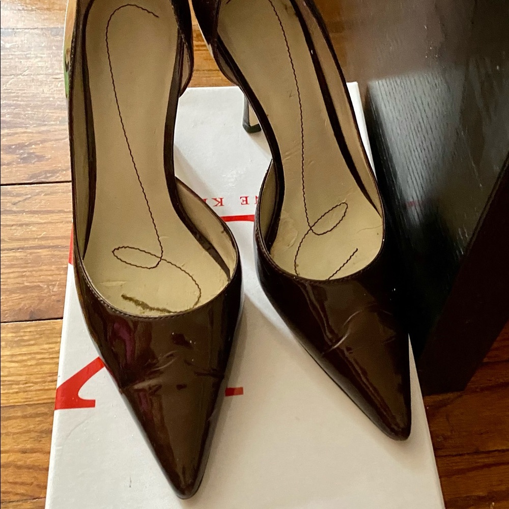 Anne Klein Christa Bronze Patent Pumps